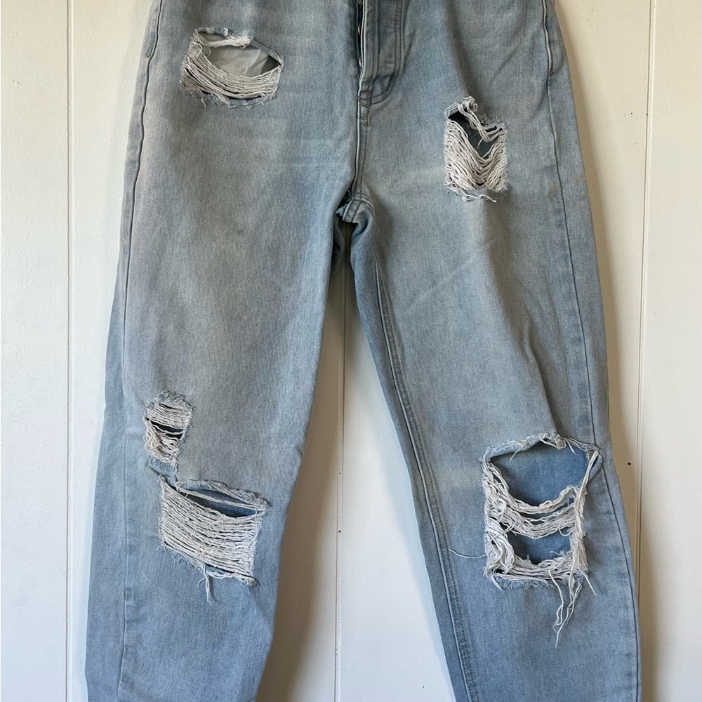 Distressed Light Blue Men's Jeans
